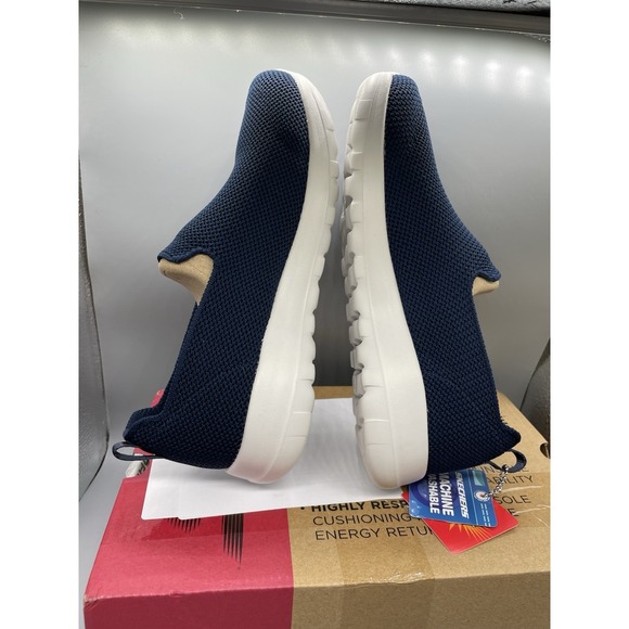 Skechers GO WALK JOY 124187W Women's Slip-On Shoes Navy/White Size 7 Wide Fit - Picture 7 of 8